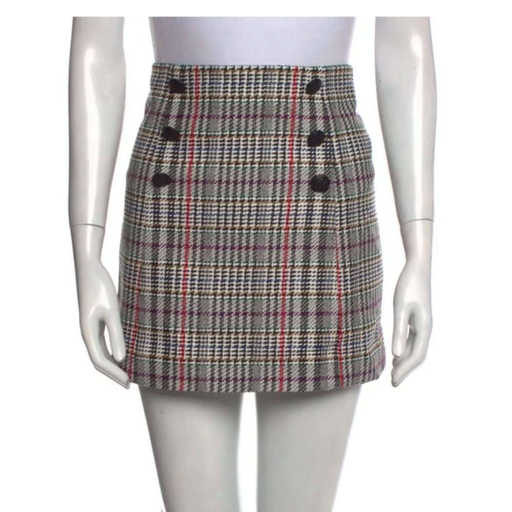 Veronica Beard Plaid Mini Skirt sz S